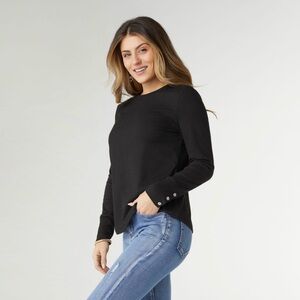 Coco + Carmen Black Long Sleeve Top